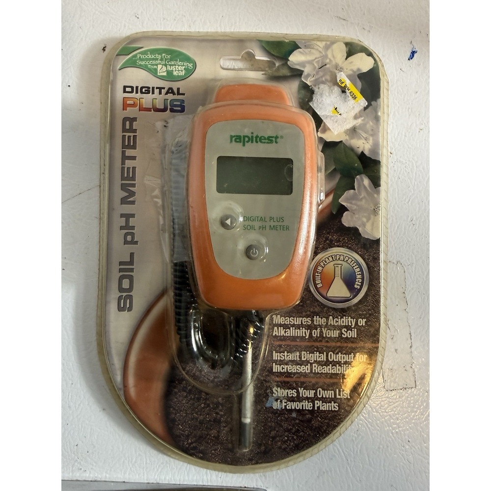 Rapitest Soil Digital Plus pH Meter‎ Measure Acidity or Alkalinity. Read Descrip